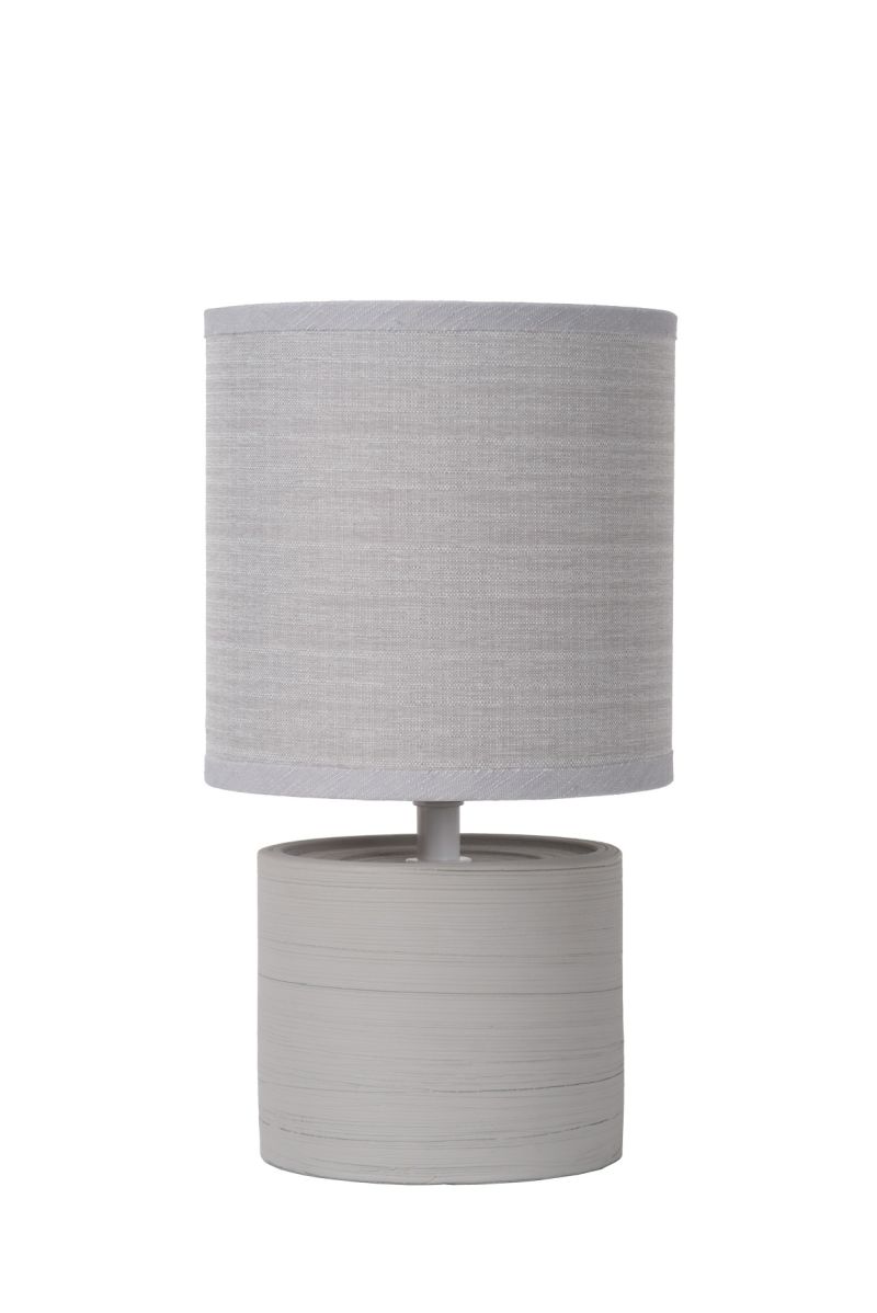 Lucide GREASBY - Stolná lampa - Ø 14 cm - 1xE14 - šedá